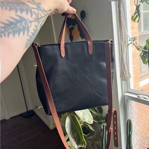 Black and brown madewell crossbody